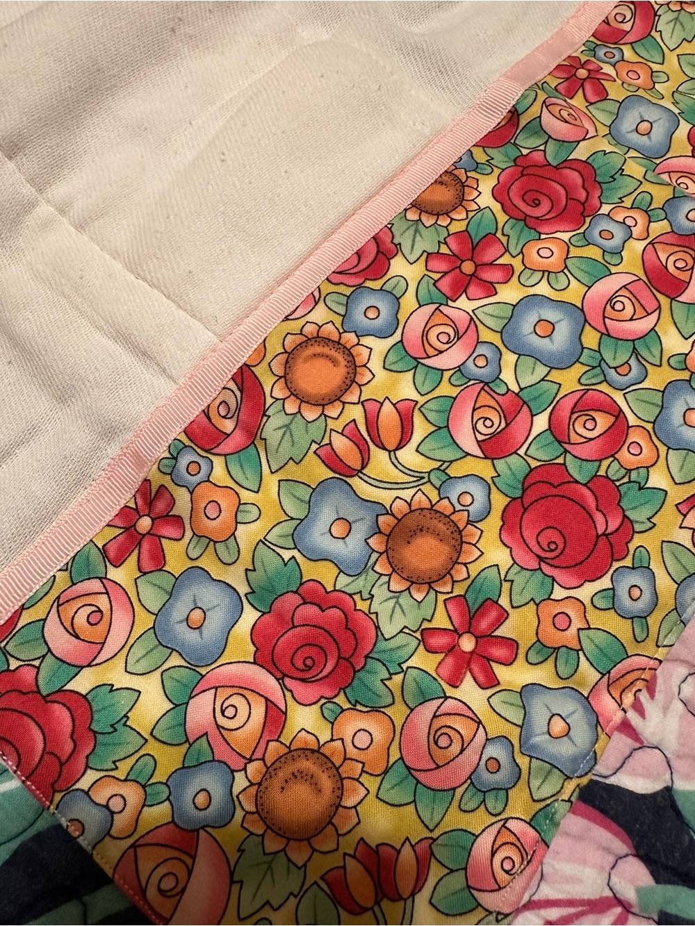 Baby burp cloth  handmade Floral Print